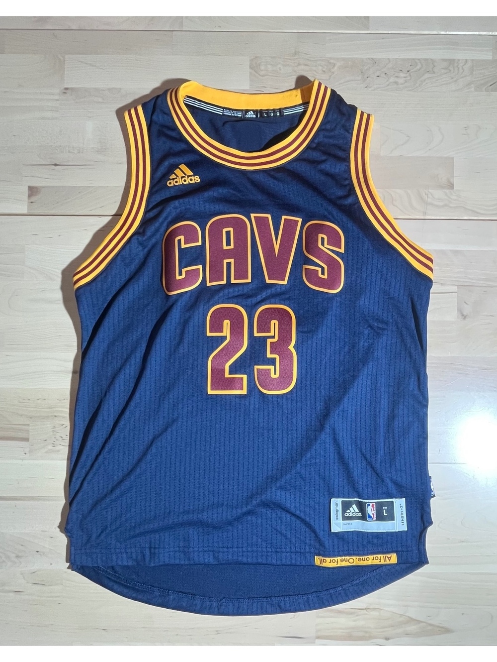Adidas LeBron James Cleveland Cavaliers "Swingman" Jersey - Navy (Size Large)